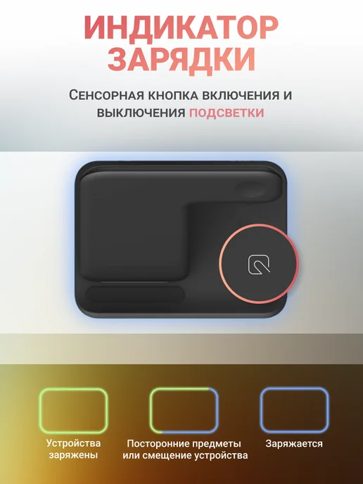Pastila Беспроводная зарядка Док станция 3 в 1, быстрая зарядка, вариант, фото 2