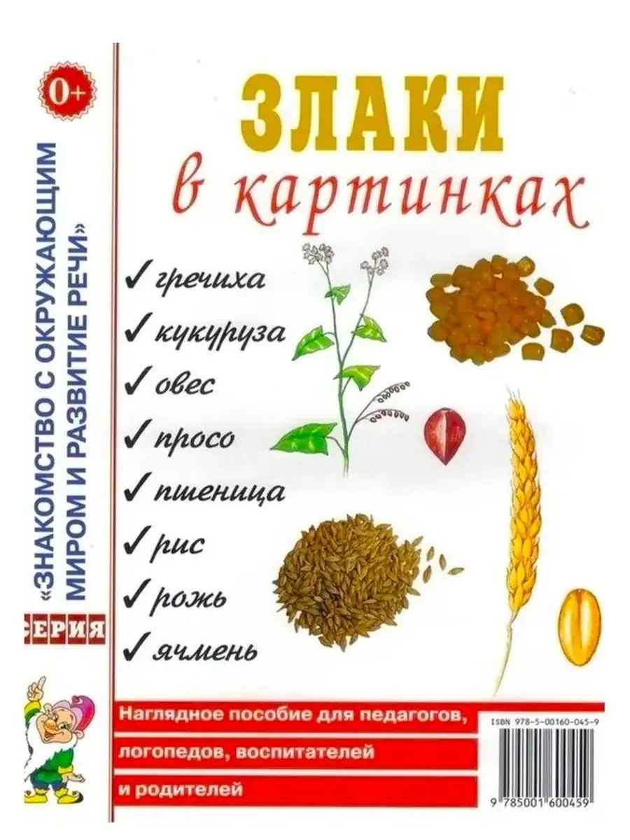 Злаки в картинках. Наглядное пособие для воспитателей ИЗДАТЕЛЬСТВО ГНОМ  163861626 купить за 176 ₽ в интернет-магазине Wildberries