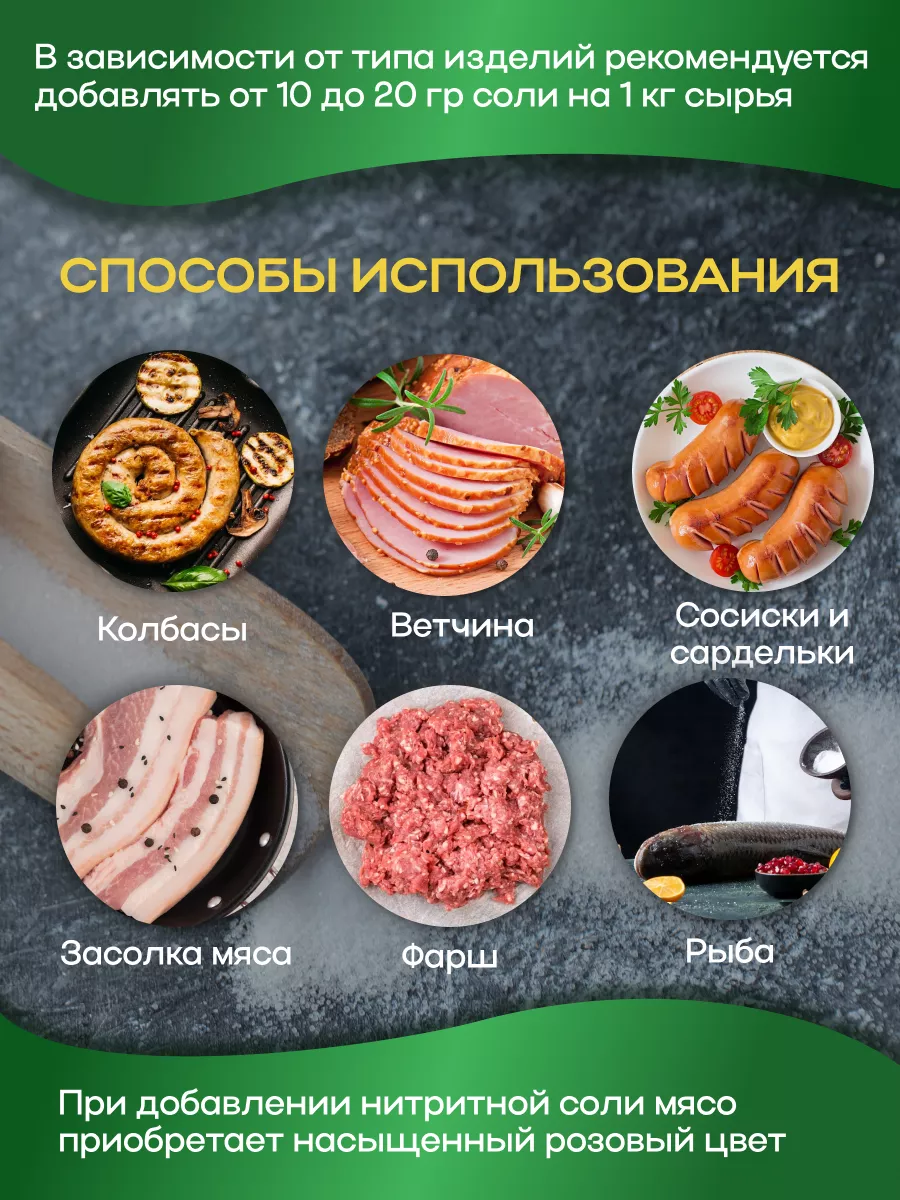 Нитритная соль 0.6% для колбасы мяса пищевая 1 кг Свет Востока 163867767  купить за 140 ₽ в интернет-магазине Wildberries