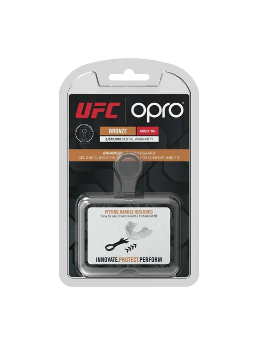 OPRO Боксерская капа взрослая одночелюстная Bronze UFC White, белый, фото 8