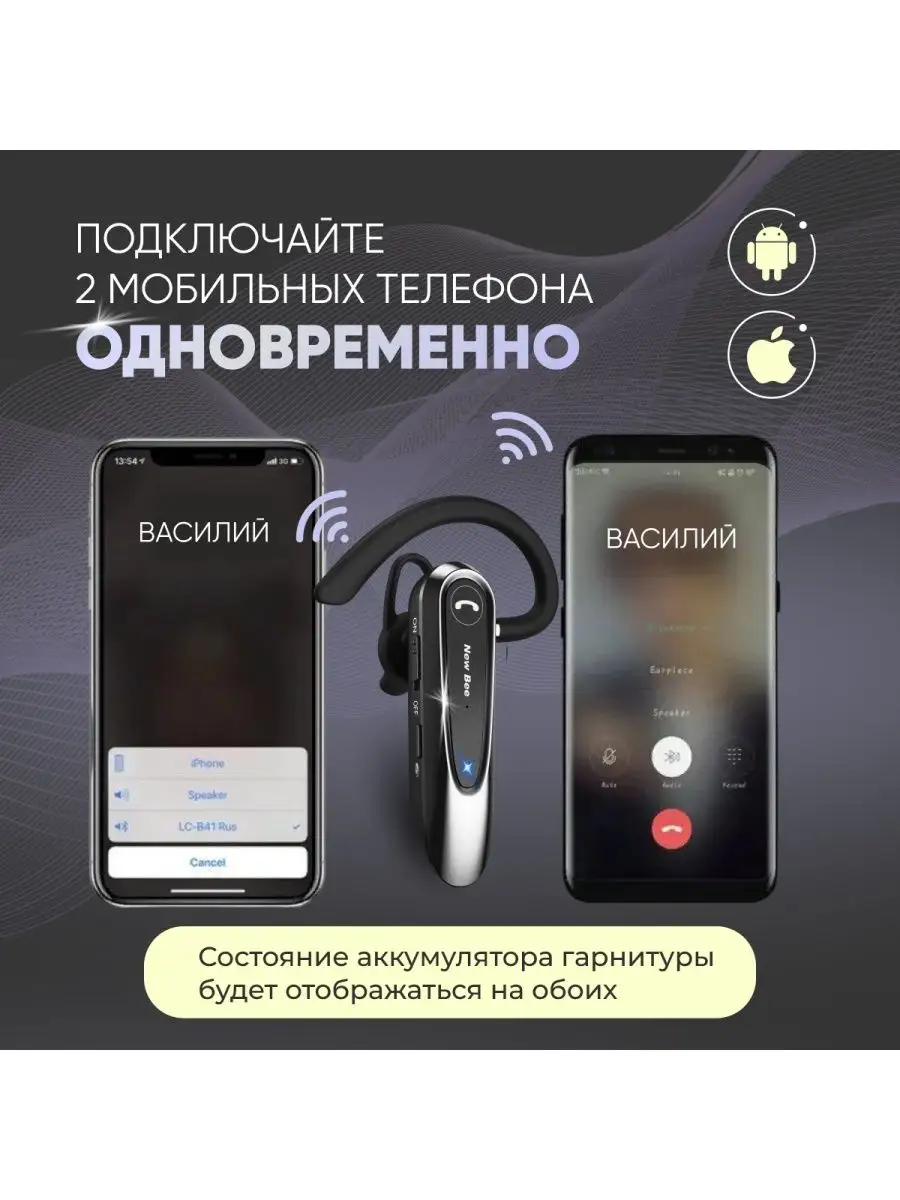 Гарнитура bluetooth для телефона GENESIS 163906216 купить в  интернет-магазине Wildberries