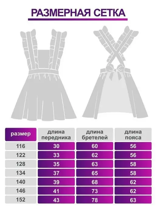 ПКФ Успех Школьный фартук последний звонок форма, белый, фото 4