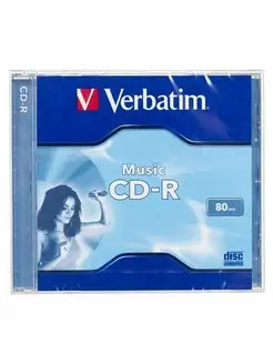 CD-R диск для записи 700Mb 16x Music CD-R 1 шт Verbatim 163932637 купить за 189 ₽ в интернет-магазине Wildberries