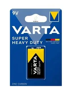 Батарейка VARTA SUPER LIFE Крона Heavy Duty 1 шт. MobPort 163954962 купить за 191 ₽ в интернет-магазине Wildberries