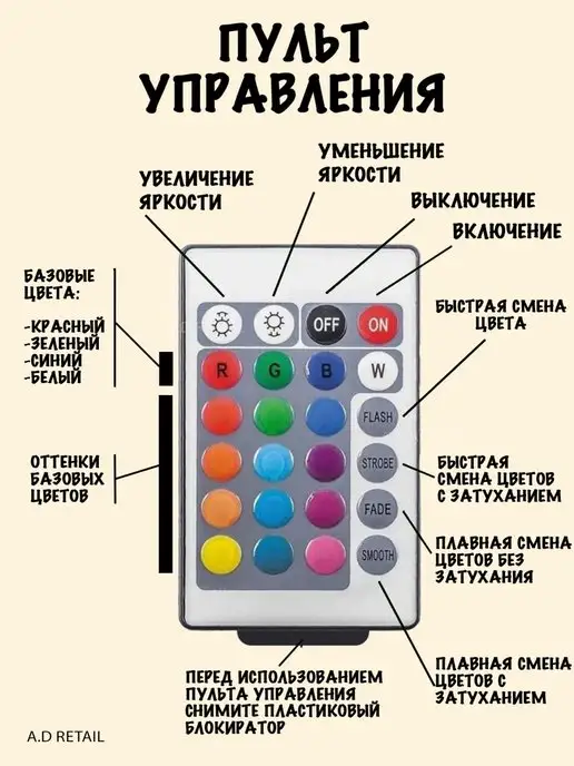 A.D Retail Ночник силиконовый для новорожденных "Единорог", белый, фото 8
