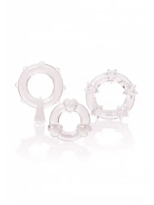 california exotic novelties Набор Эрекционных колец MAGIC C-RINGS, белый