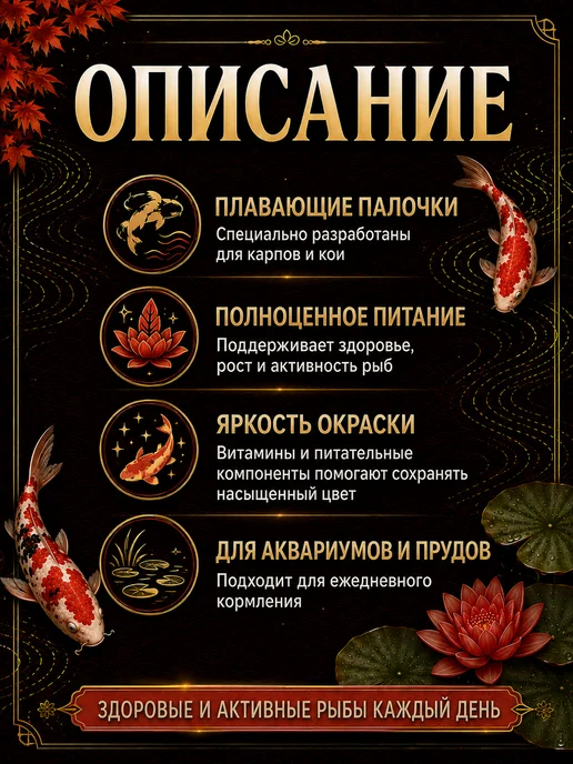 Корм для рыбок аквариумных карпов КОИ 100гр, 100 г, фото 2