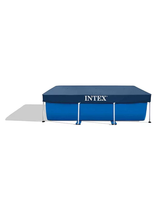 Intex Чехол тент покрывало 28038 для каркасного бассейна, синий, фото 3