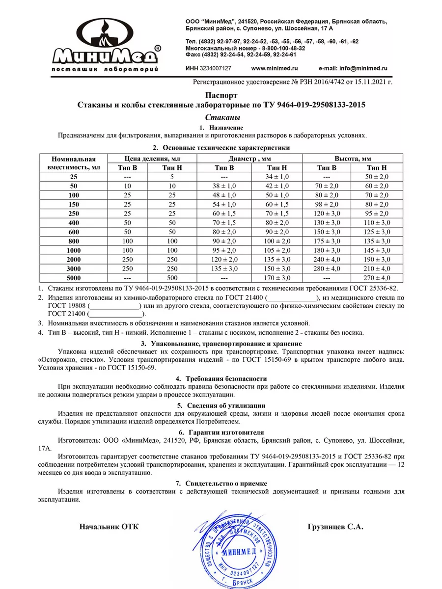 Стеклянный мерный стакан с носиком 250 мл МиниМед 164046556 купить за 369 ₽  в интернет-магазине Wildberries