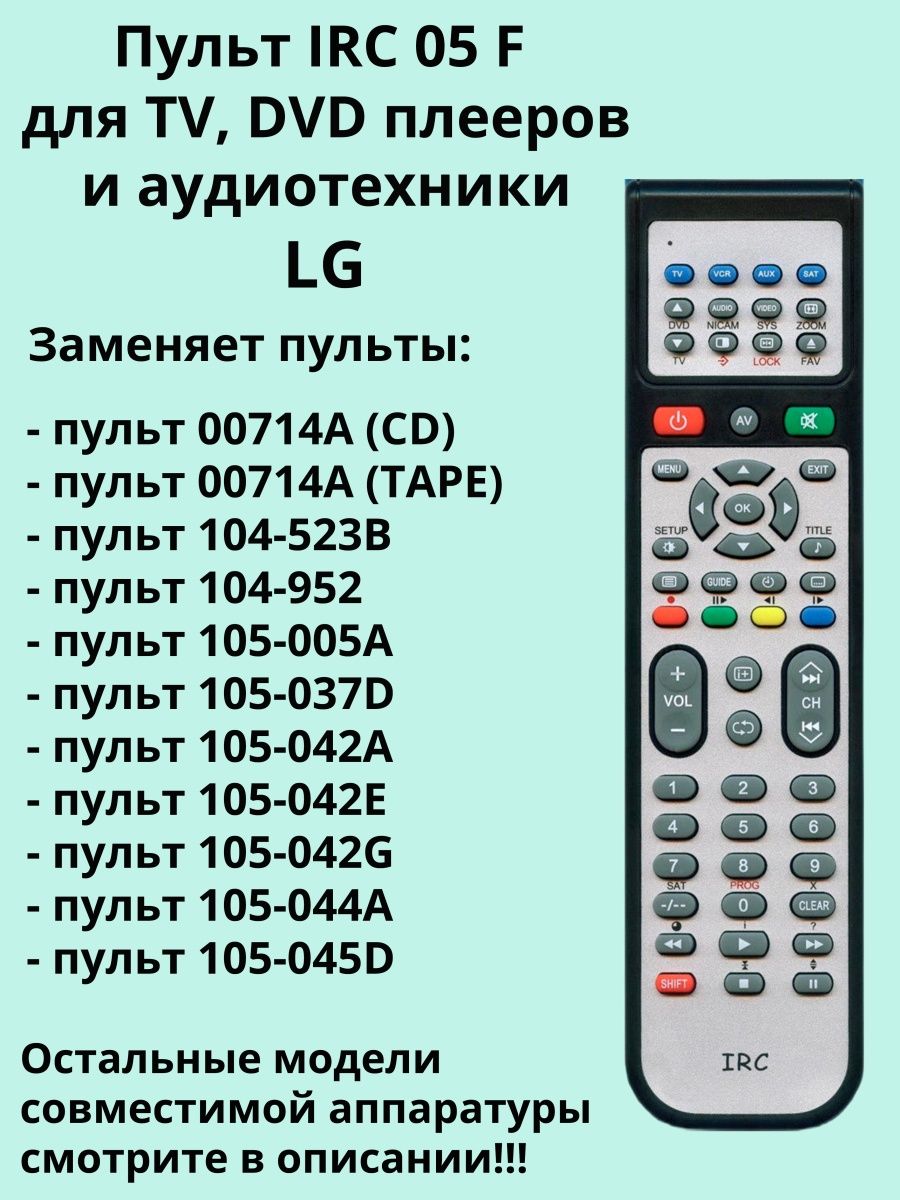 Коды пульта irc. Пульт IRC. Пульт IRC 0581. IRC LG.