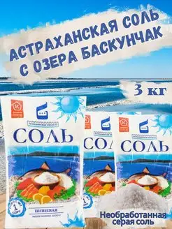 Соль Астраханская озеро Баскунчак Руссоль3кг(+-100г) FINECO 164075352 купить за 239 ₽ в интернет-магазине Wildberries