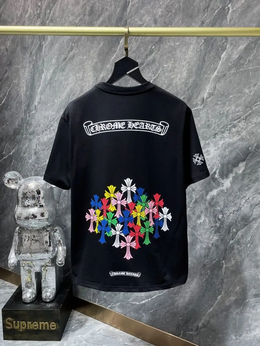 Футболка хром хартс оверсайз с принтом y2k Chrome hearts 164078190