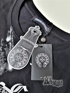 Футболка хром хартс оверсайз с принтом y2k Chrome hearts 164078190
