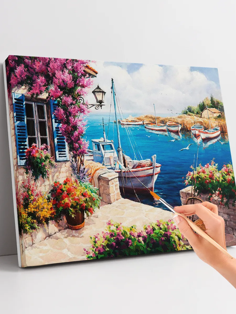 Картина по номерам 40x50 "Бухта"