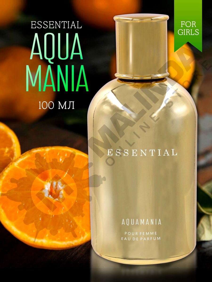 Aquamania essential. Духи Essential Aquamania. Парфюмерная вода Aquamania Mellow, женская, 100 мл. Aquamania Essential парфюмерная вода женская. Essential парфюмерная вода 100мл.