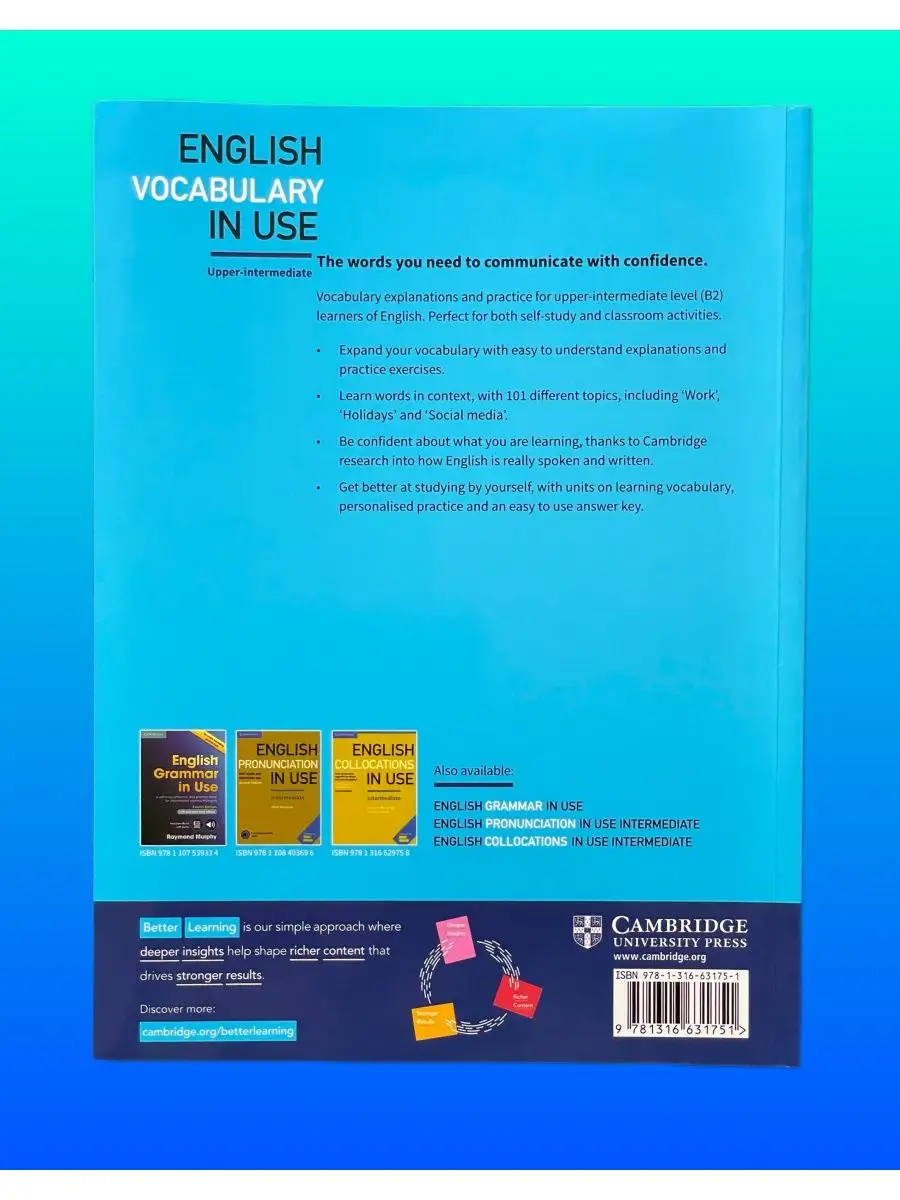 English Vocabulary in Use Upper-Intermediate Book MP-Книга 164131896 купить  за 880 ₽ в интернет-магазине Wildberries