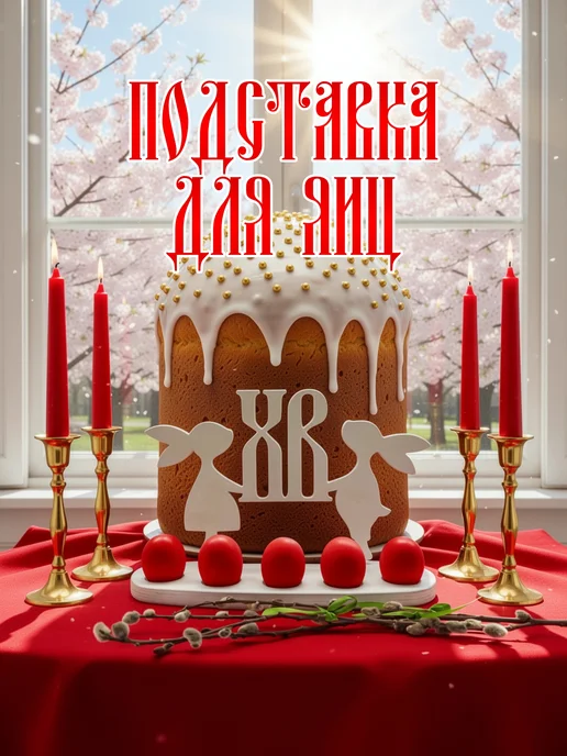 Русский кот Подставка для яиц пасхальная, белый, фото 3