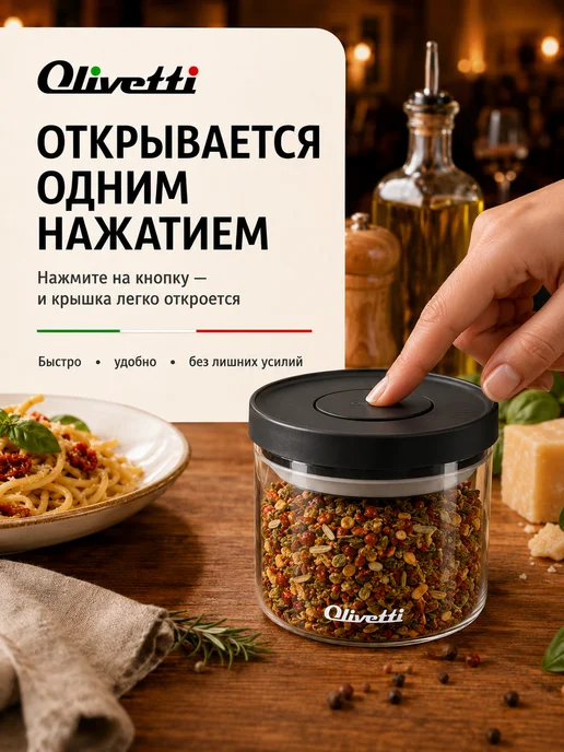 Olivetti Емкости банки стеклянные для хранения сыпучих 350 мл, 350 мл, фото 2