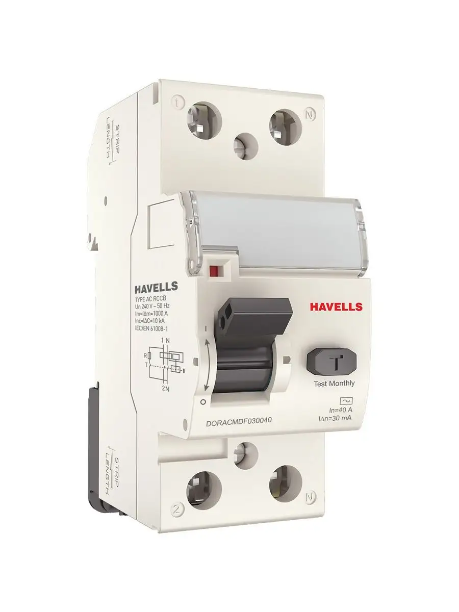 Устройство защитного отключения УЗО: 1P+N, In-40А, АС, 2М. Havells  164256703 купить за 2 357 ₽ в интернет-магазине Wildberries