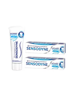 Зубная паста Восстановление и Защита Мята 75 мл 2 шт SENSODYNE 164271888 купить за 434 ₽ в интернет-магазине Wildberries