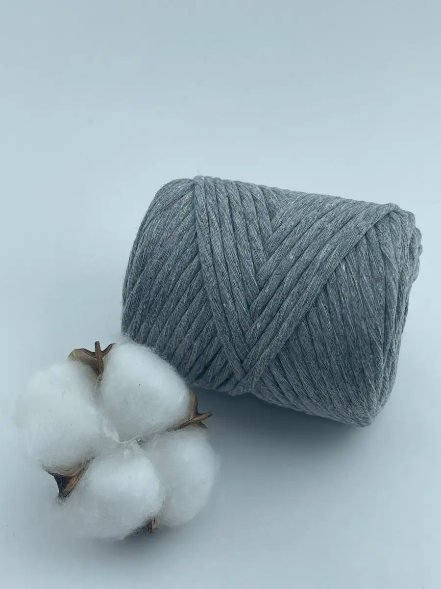 Шнур для макраме 50м 3мм темно-серый