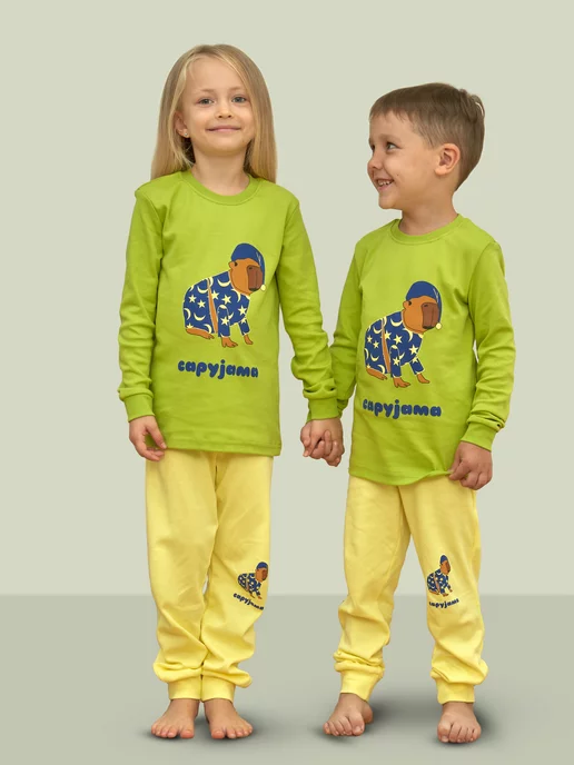 CAPYKIDS Пижама детская со штанами и кофтой домашняя