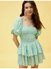 Короткое платье из вискозы с вырезом каре KOTON 164299008 купить за 684 ₽ в интернет‑магазине Wildberries