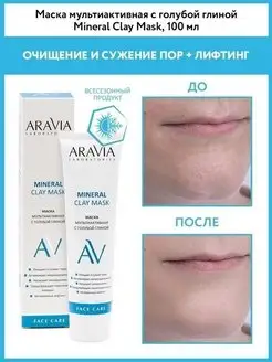 Маска мультиактивная с голубой глиной, 100 мл ARAVIA Laboratories 164354332 купить за 506 ₽ в интернет-магазине Wildberries