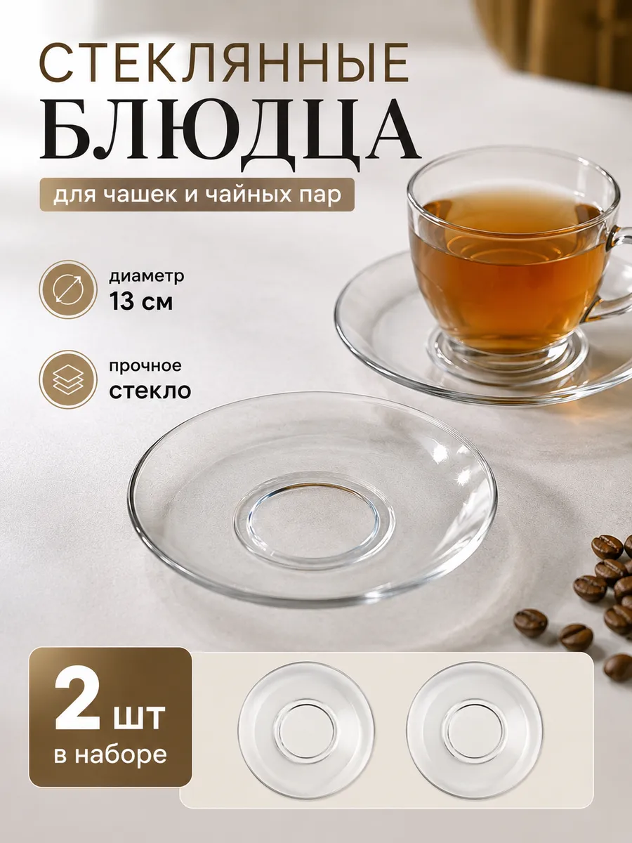 Набор блюдец 2 штуки 13 см.