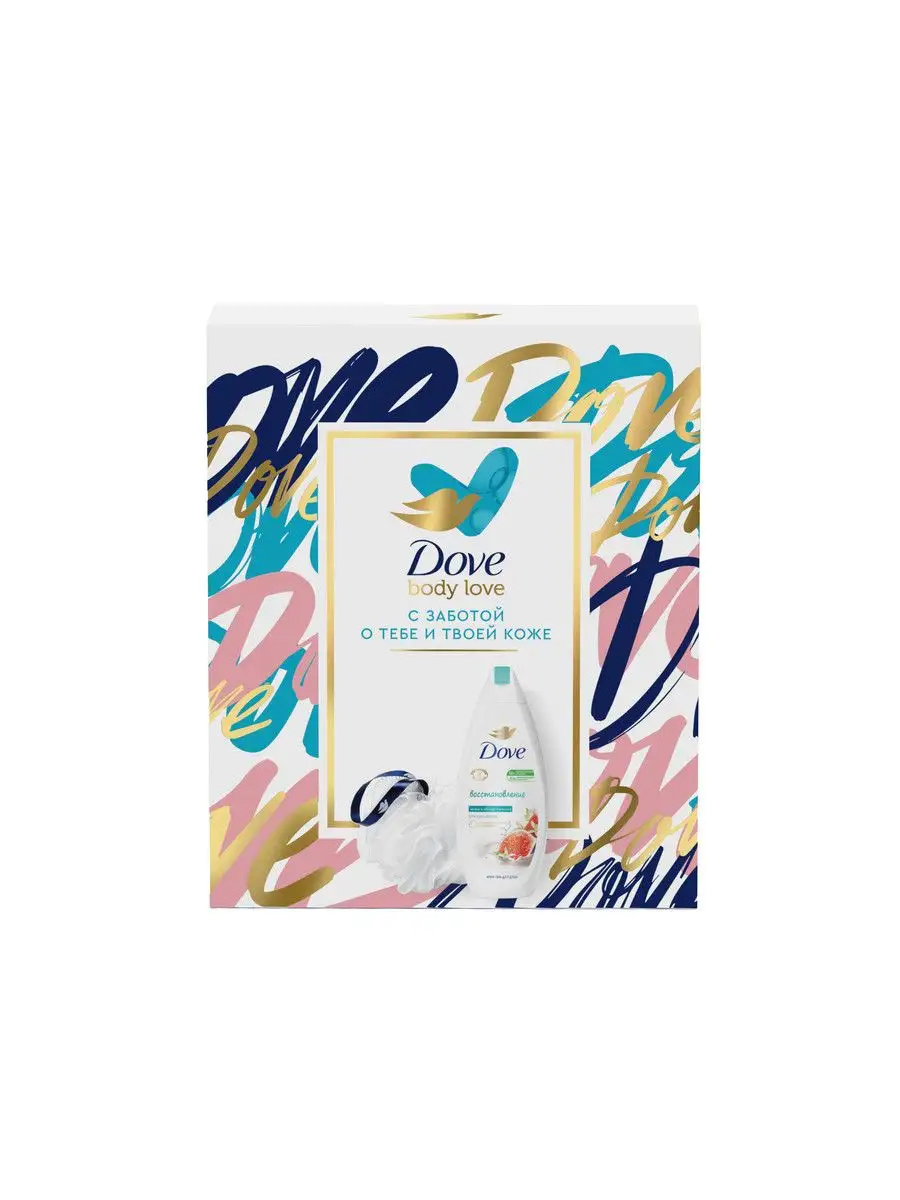 Подарочный набор Нежное очищение гель для душа и мочалка DOVE 164386350  купить за 237 ₽ в интернет-магазине Wildberries