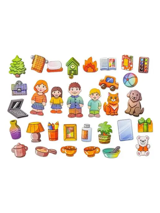 Smile-Decor Дидактический коврик "Дружная семья", сюжетная игра из фетра, вариант, фото 4