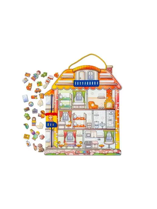 Smile-Decor Дидактический коврик "Дружная семья", сюжетная игра из фетра, вариант, фото 5