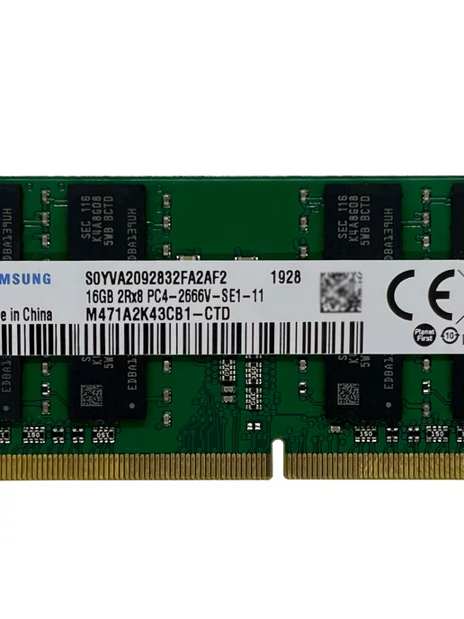 Samsung Оперативная память DDR4 16Gb 2666 MHz для ноутбука, 16 ГБ, фото 2