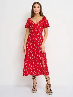 Платье с открытыми плечами нарядное на лето Eddies fashion 164428708 купить за 2 204 ₽ в интернет-магазине Wildberries