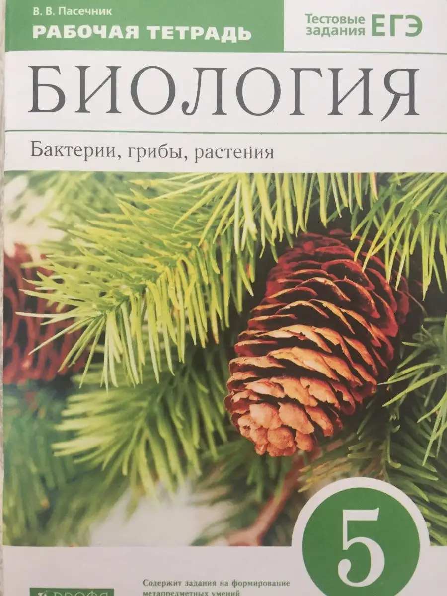 Биология Рабочая тетрадь 5 класс Пасечник Просвещение 164443729 купить в  интернет-магазине Wildberries