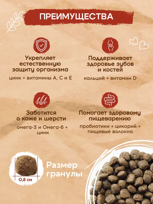 Сухой корм PEPPO для собак, мелкие, индейка, 1,5 кг, фото 2