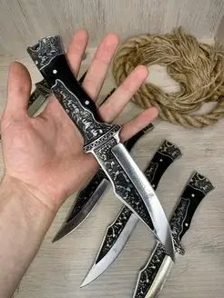 Литой нож подарочный в кожаных ножнах цельнометаллический Monsta knives 164486568 купить за 1 715 ₽ в интернет-магазине Wildberries