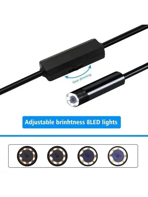 Endoscope Видеоэндоскоп 5 метров жесткий кабель автомобильный, 5 м, фото 5