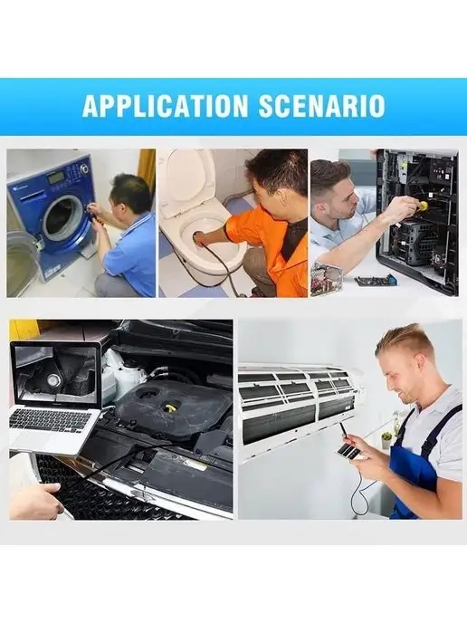 Endoscope Видеоэндоскоп 5 метров жесткий кабель автомобильный, 5 м, фото 6