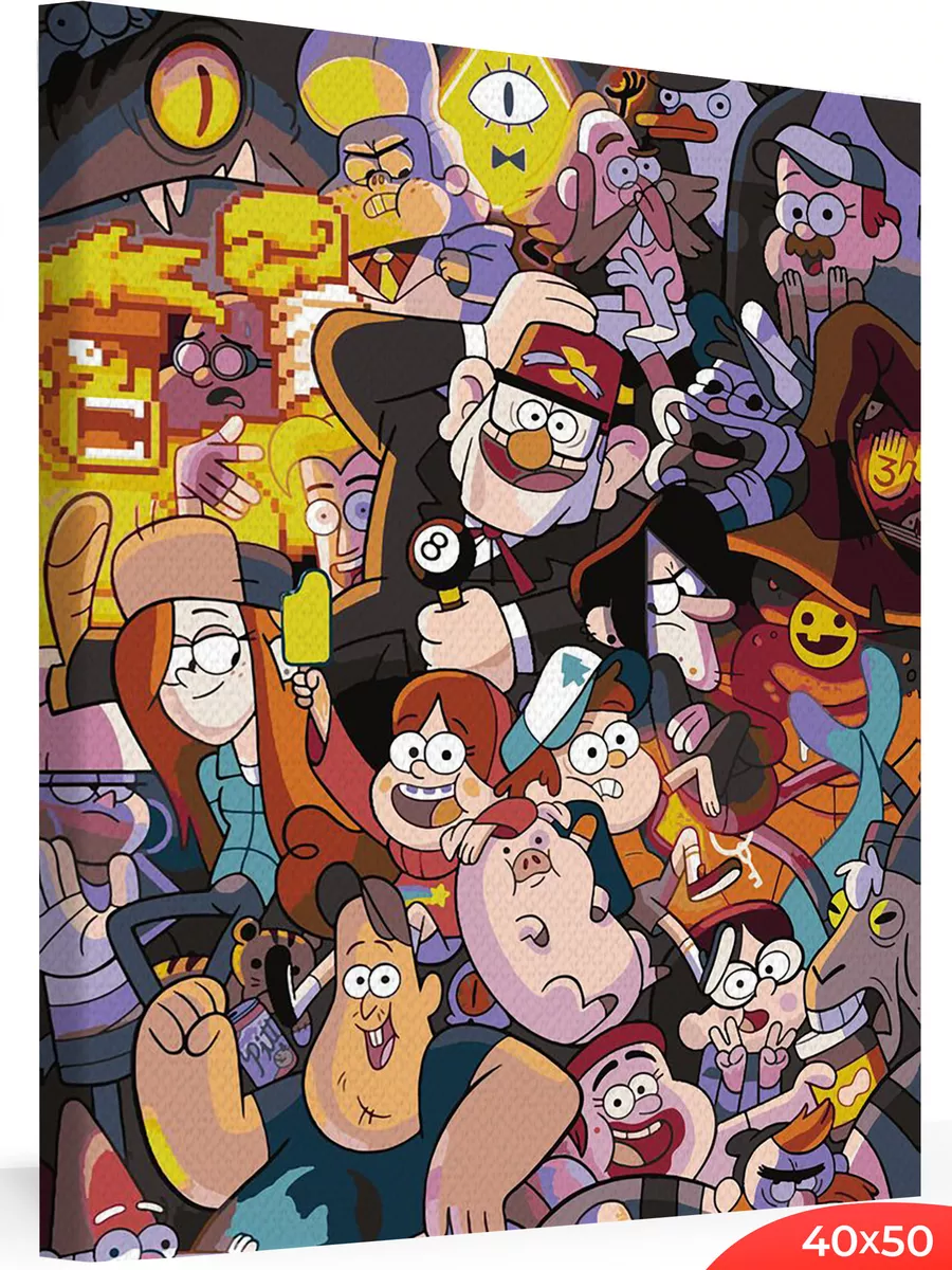 Картина по номерам Gravity Falls Гравити Фолз Персонажи 2 Цветное 164529981  купить в интернет-магазине Wildberries