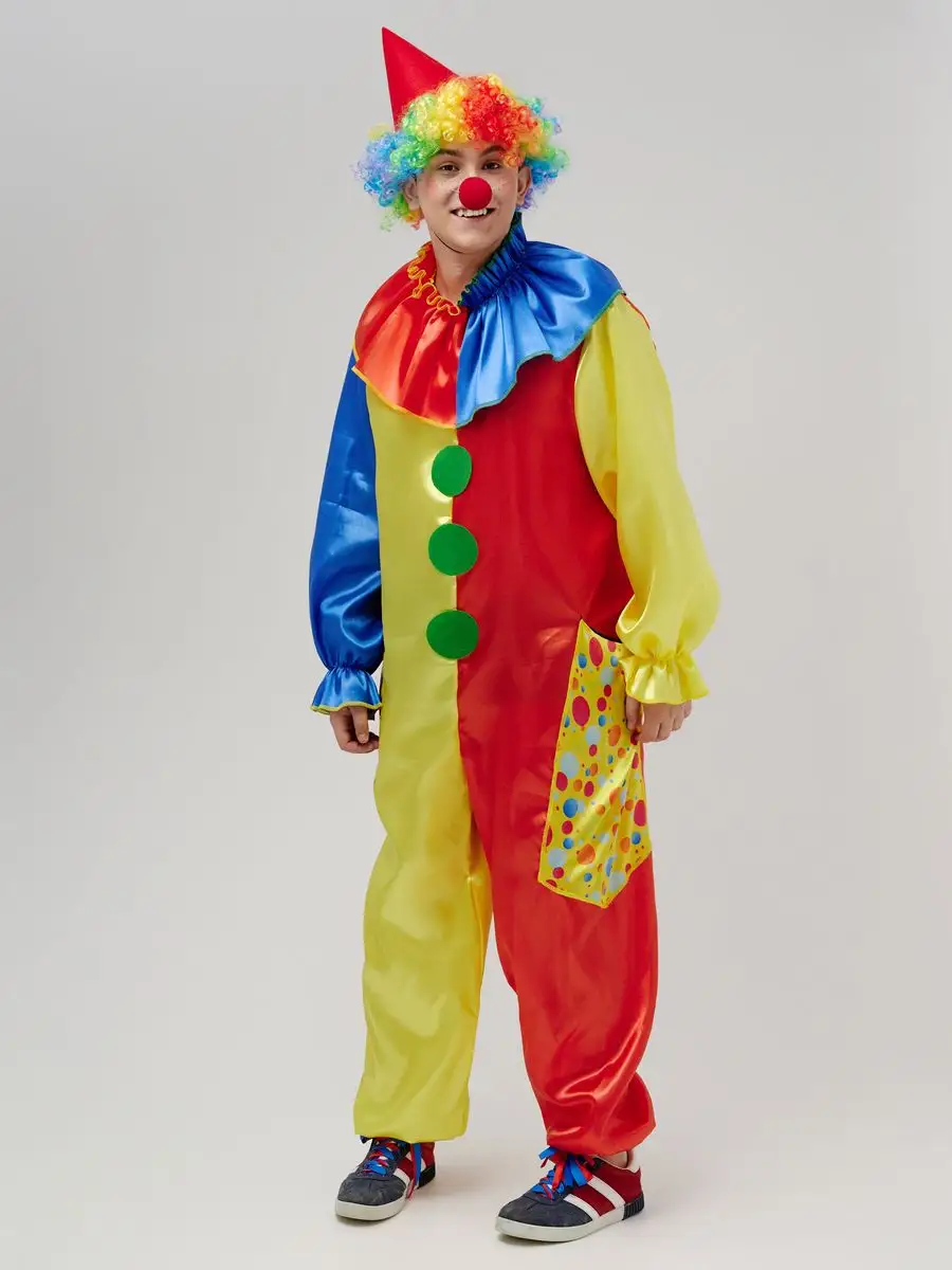Детский карнавальный костюм Клоуна на 7-10 лет, рост 120-130 см. артикул Е93156, фирма Snowmen