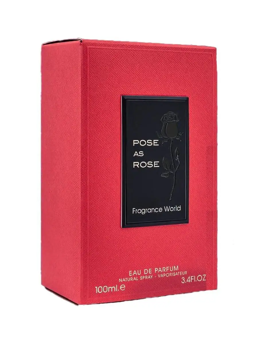 Парфюмерная вода Pose As Rose пудровая роза Fragrance World 164564087  купить за 1 743 ₽ в интернет-магазине Wildberries