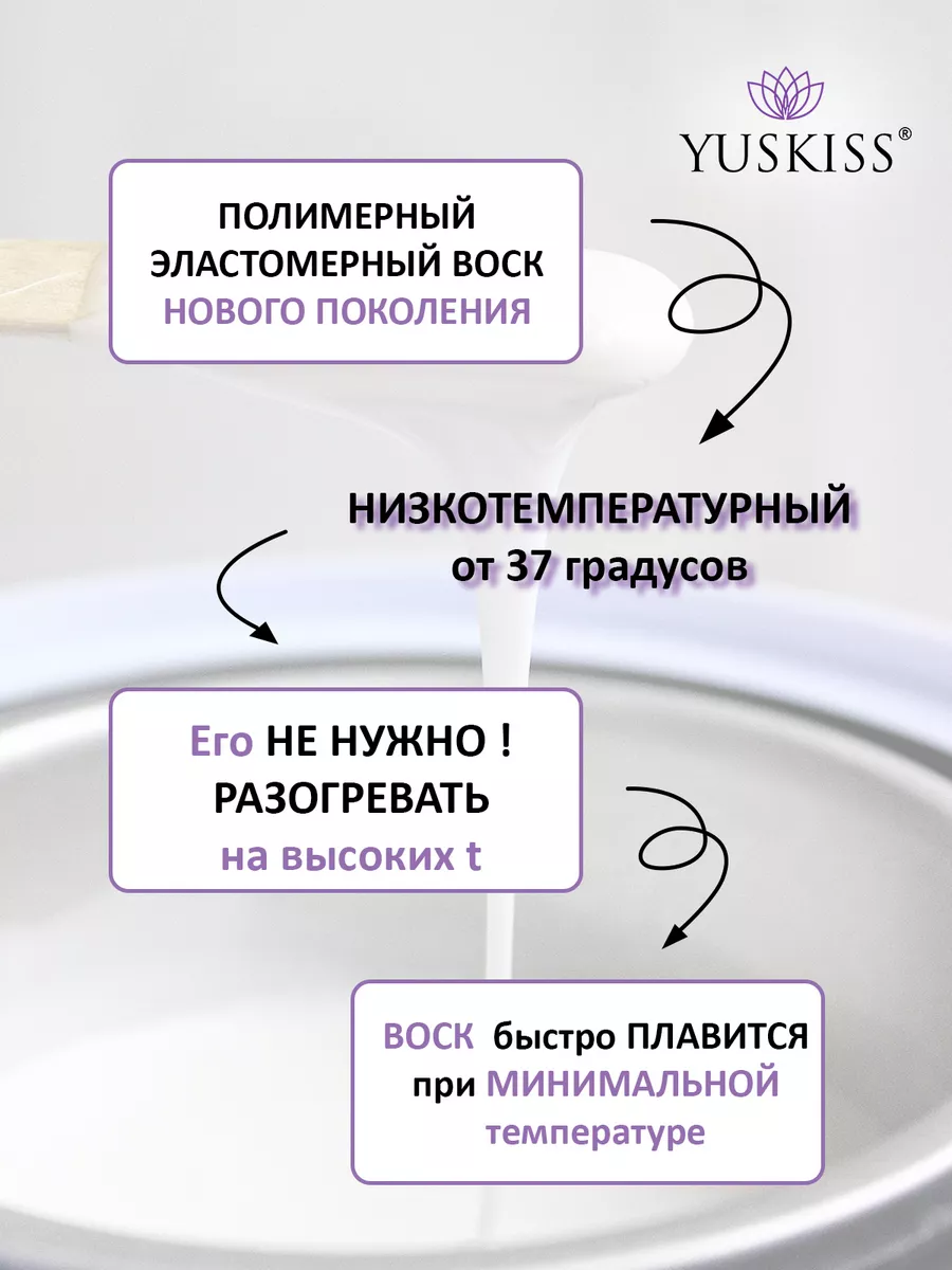 Воск для депиляции полимерный эластомерный гранулы 1 кг YUSKISS 164588004  купить за 1 278 ₽ в интернет-магазине Wildberries