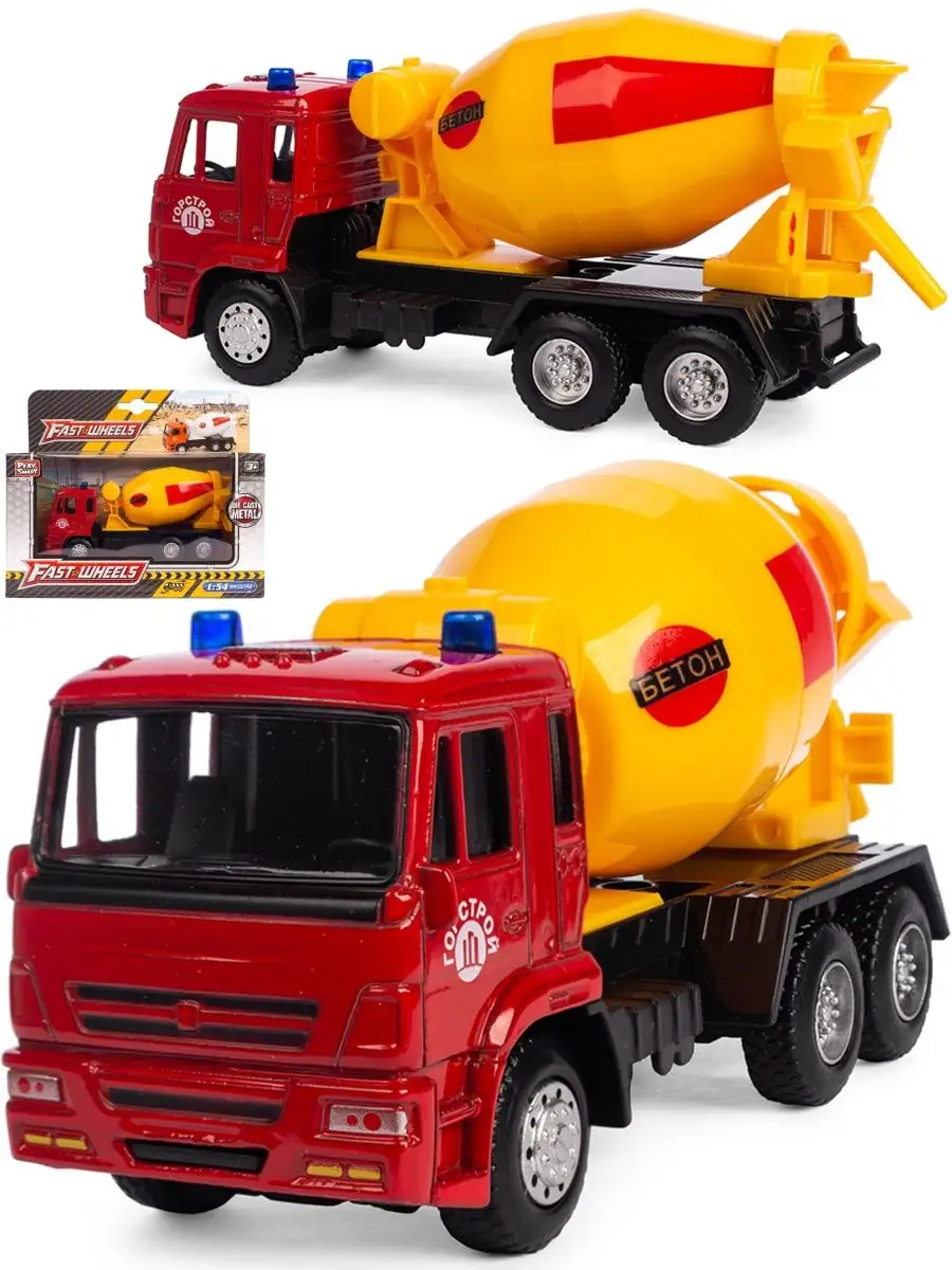 Машинка игрушка детская 1:54 Камаз Бетоновоз 15 см. 6516-B А Mila_Toys  164607316 купить за 533 ₽ в интернет-магазине Wildberries