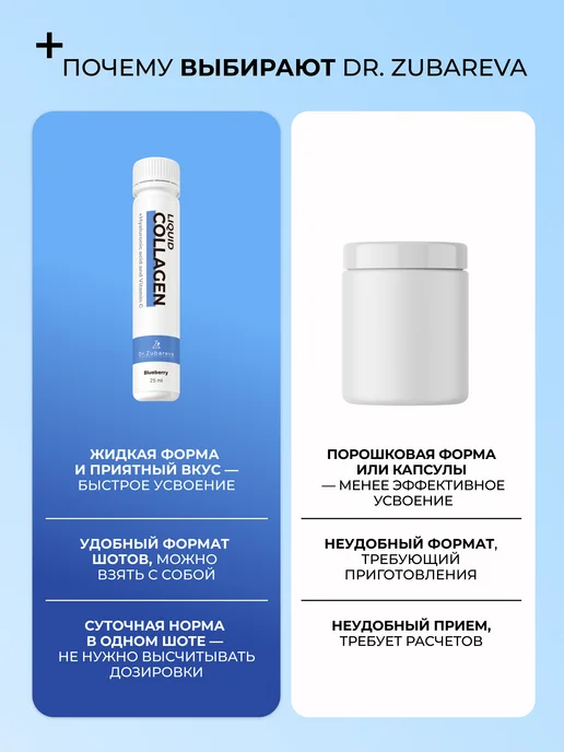 Dr. Zubareva Коллаген для суставов и связок в шотах тропик, черный, фото 4