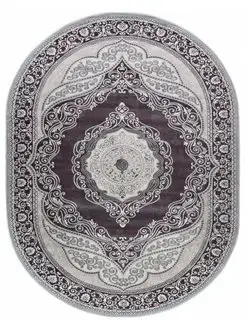 Коврик Rimma Lux 36868J OVAL L.GREY LILA (0.6 х 1.1 м) Carpet-Gold 164632770 купить за 1 435 ₽ в интернет-магазине Wildberries