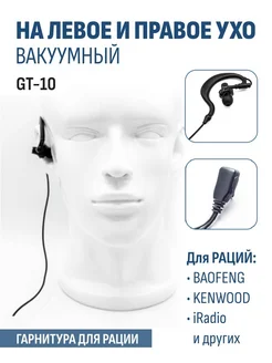 Гарнитура для рации GT-10 с вакуумным наушником RADIOSILA 164702705 купить за 348 ₽ в интернет-магазине Wildberries