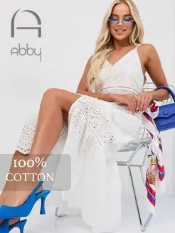 Летний хлопковый сарафан шитье Abby 164734760 купить за 3 637 ₽ в интернет-магазине Wildberries