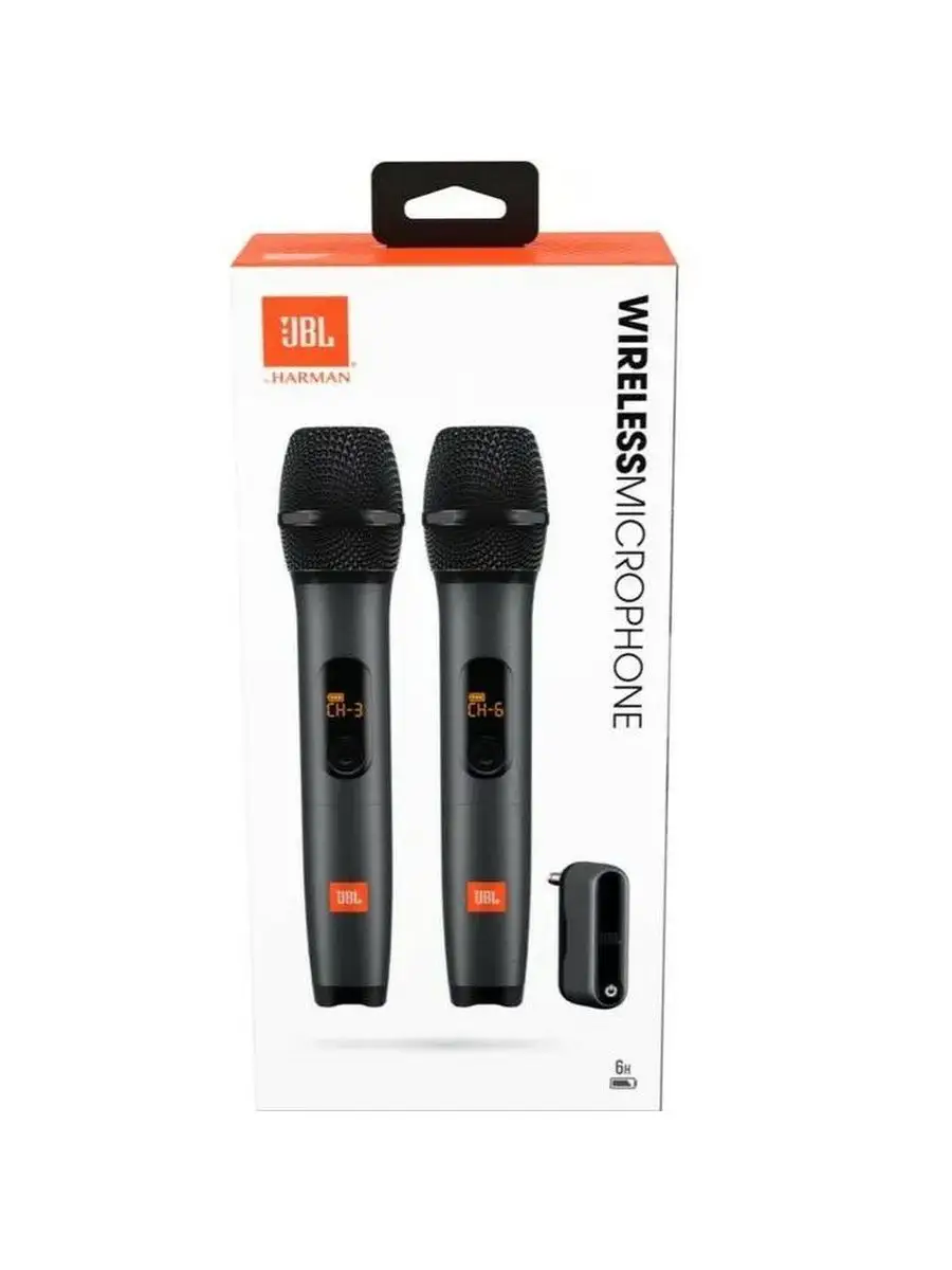 JBL Wireless Microphone (2 беспроводных микрофона и ресивер) JBL 164808640  купить в интернет-магазине Wildberries