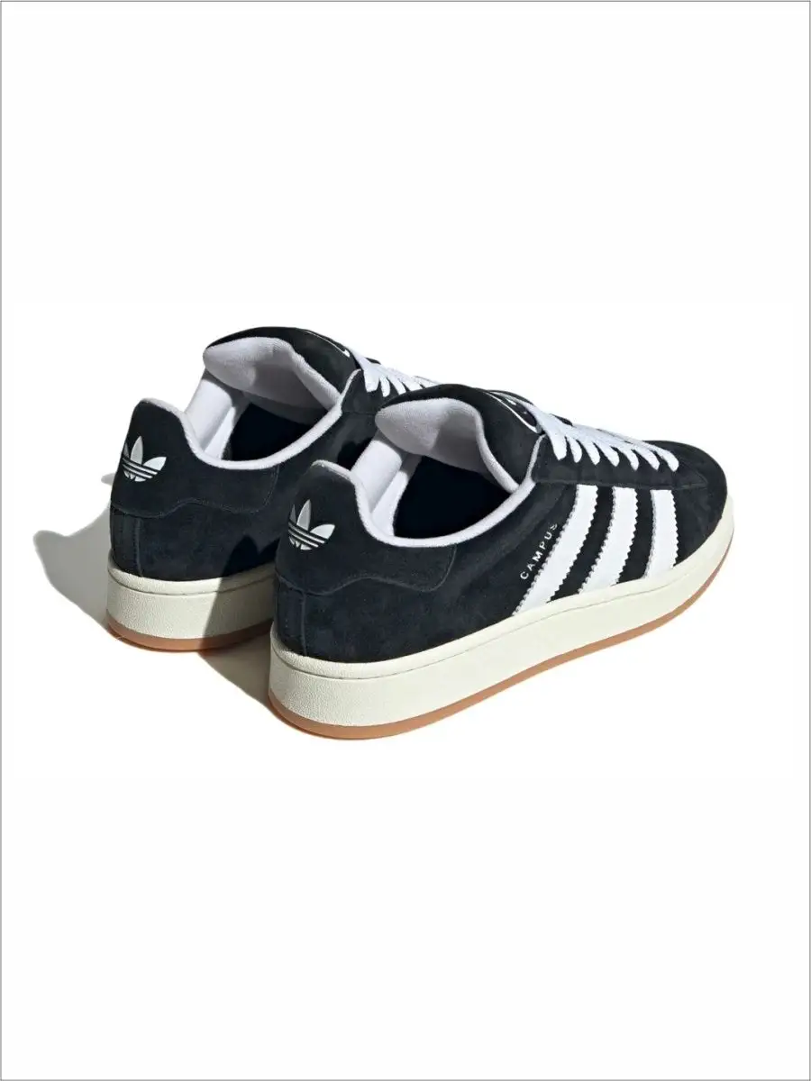 Adidas campus cheap black gum sole